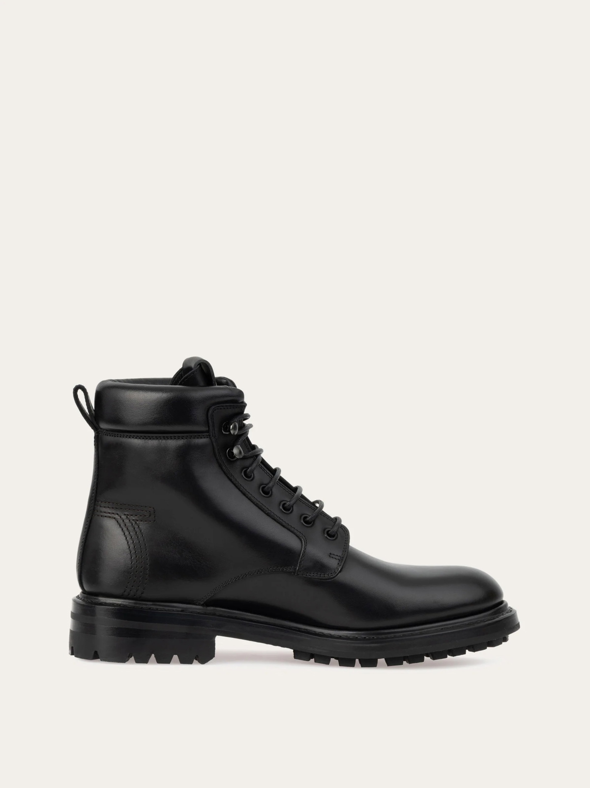 Ferragamo Mens Tramezza lace-up boot in Black