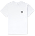 Loewe - Logo-Embroidered Cotton-Jersey T-Shirt - White