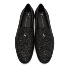 Giuseppe Zanotti Black Glitter Loafers