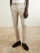 Eleventy - Slim-Fit Stretch Cotton-Twill Chinos - Neutrals