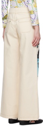 Chopova Lowena Off-White Bear Jeans