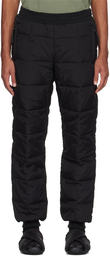 Photo: TAION Black Quilted Down Track Trousers