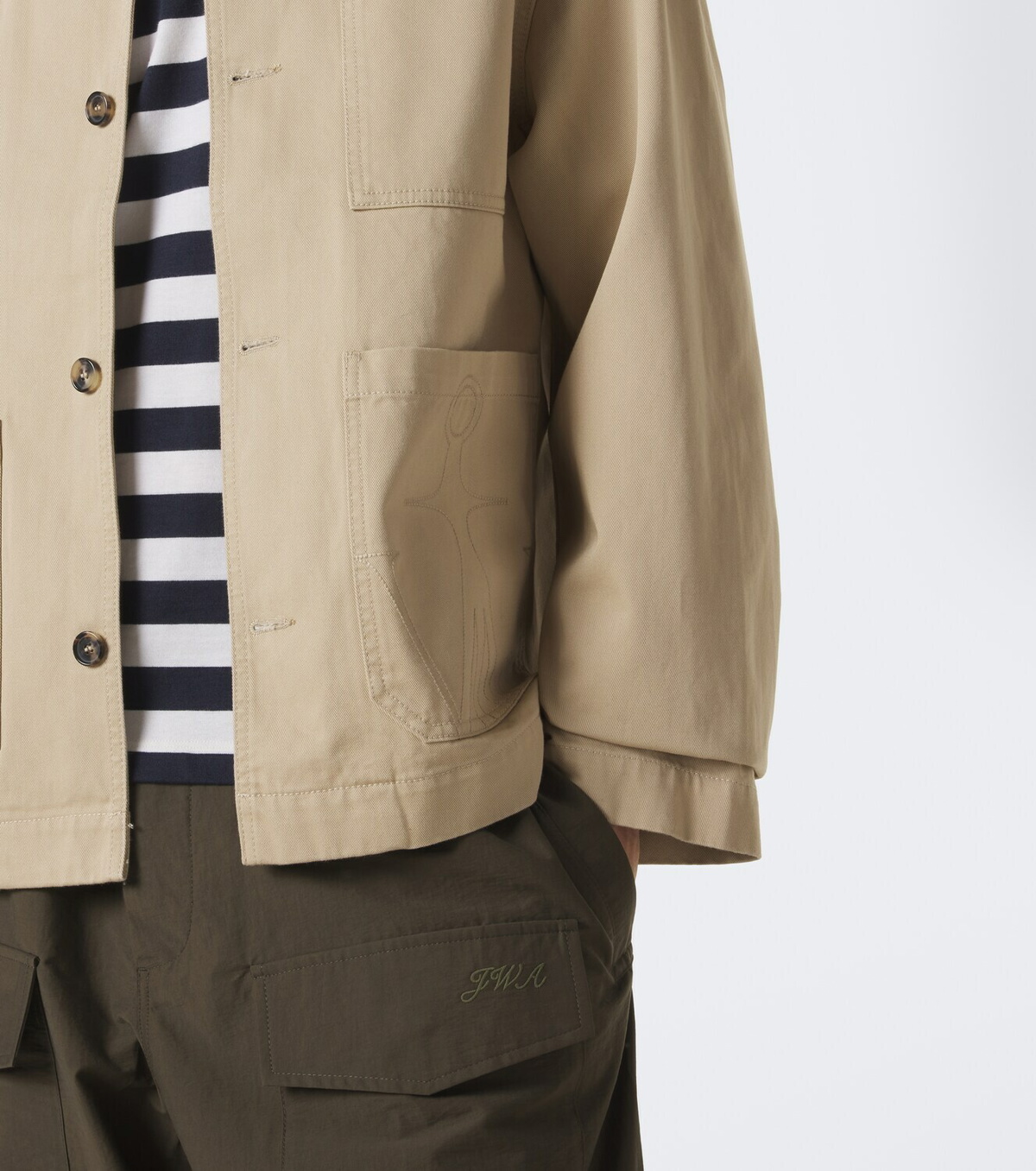 JW Anderson Embroidered cotton canvas jacket