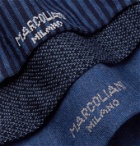 Marcoliani - Three-Pack Pima Cotton-Blend Socks - Blue