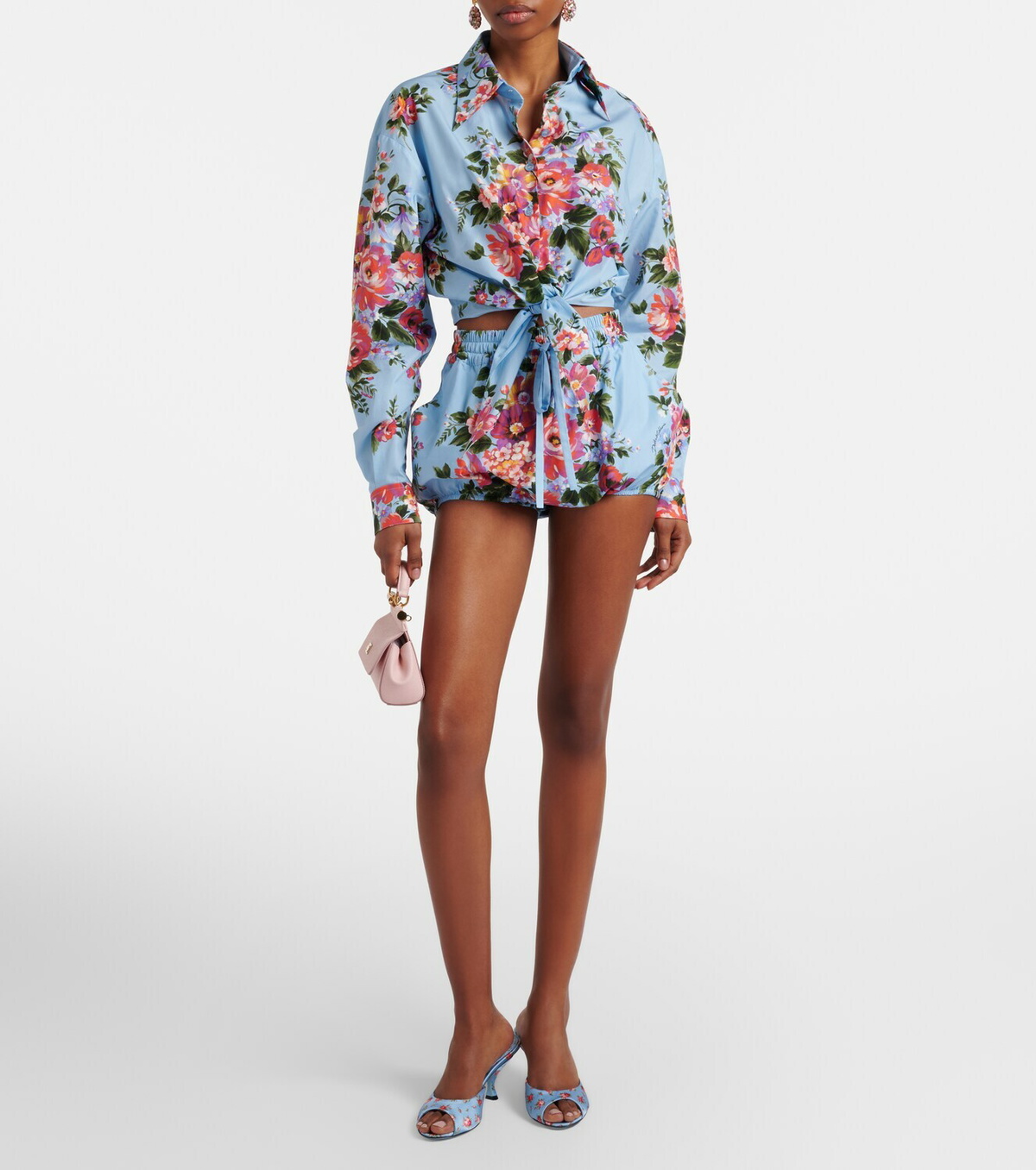 Dolce&Gabbana Floral cotton poplin shorts