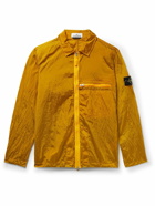 Stone Island - Logo-Appliqued Crinkled-Nylon Jacket - Orange