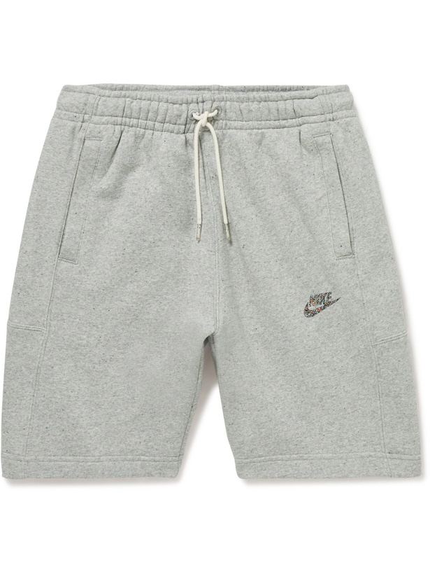 Photo: Nike - Cotton-Blend Jersey Shorts - Gray