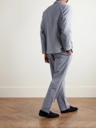 Anderson & Sheppard - Puppytooth Brushed-Cotton Pyjama Set - Blue