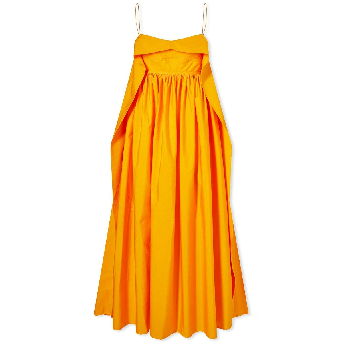 Cecilie Bahnsen Women's Susa Cotton Midi Dress in Tangerine Cecilie Bahnsen