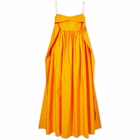 Cecilie Bahnsen Women's Susa Cotton Midi Dress in Tangerine