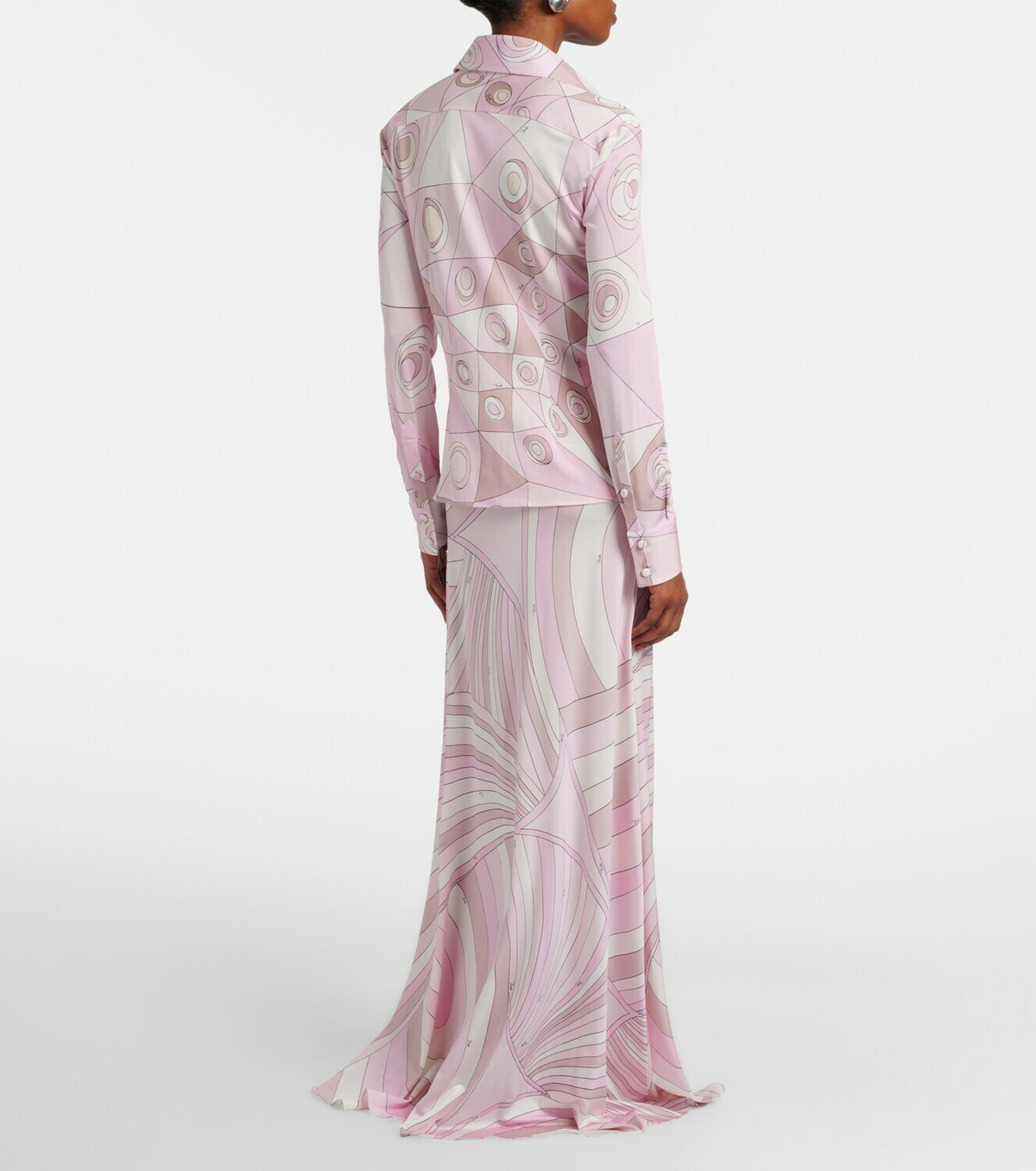 Pucci Iride satin jersey maxi skirt
