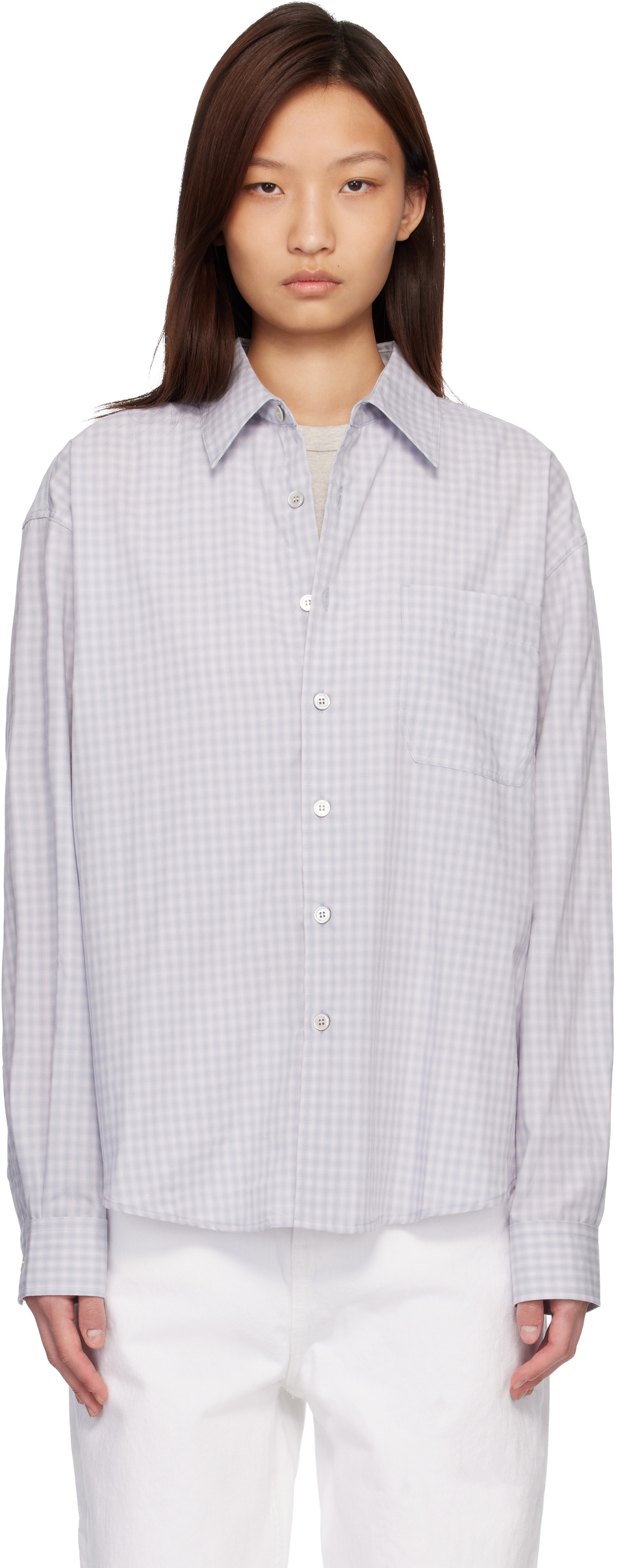 COOR Blue Micro Ombre Check Shirt