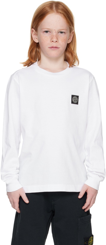 Photo: Stone Island Junior Kids White 20447 30/1 Cotton Jersey T-shirt