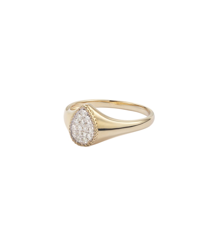 Photo: Yvonne Léon Chevalière Baby set of 2 9kt gold rings with diamonds