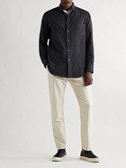 Brioni - Cotton and Cashmere-Blend Twill Shirt - Blue