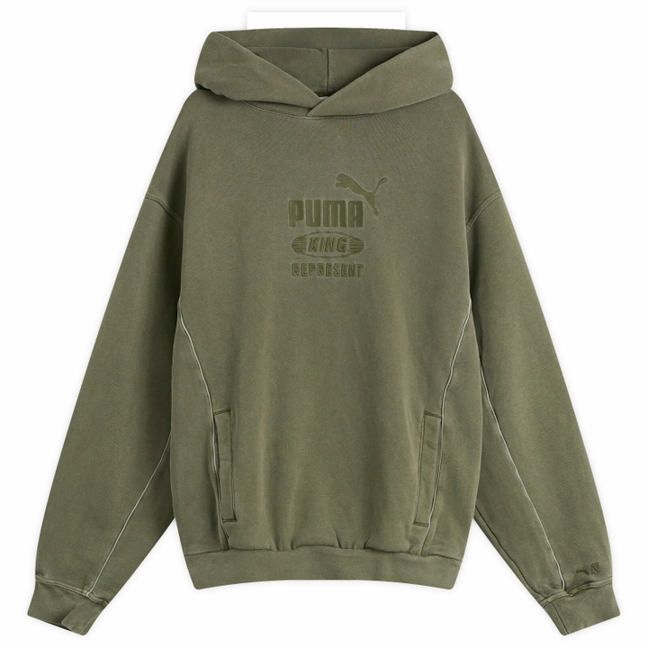 Photo: Puma x REPRESENT Graphic Hoodie in Night Pine