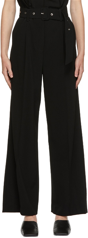 Photo: Rokh Black High-Rise Belted Trousers