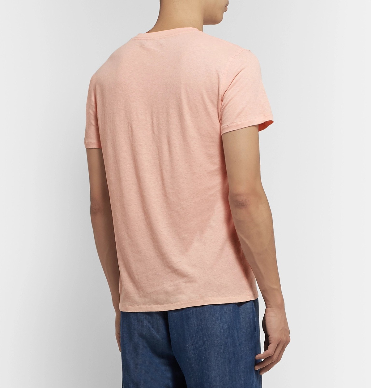 Frescobol Carioca - Mazola Slub Cotton and Linen-Blend T-Shirt - Orange ...