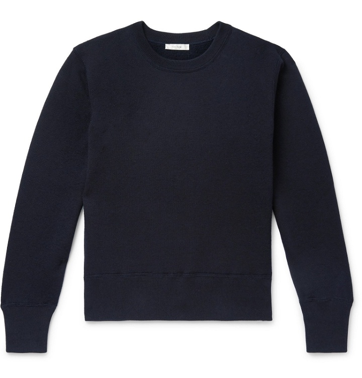 Photo: The Row - Nicolas Cotton and Cashmere-Blend Sweater - Blue