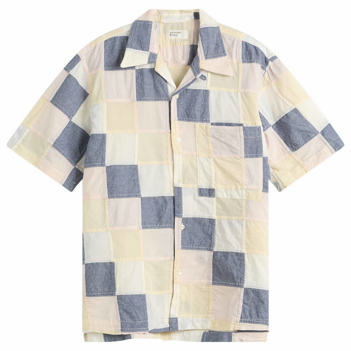 Photo: Universal Works Men's Patchwork Check Road Shirt in Pastel Check