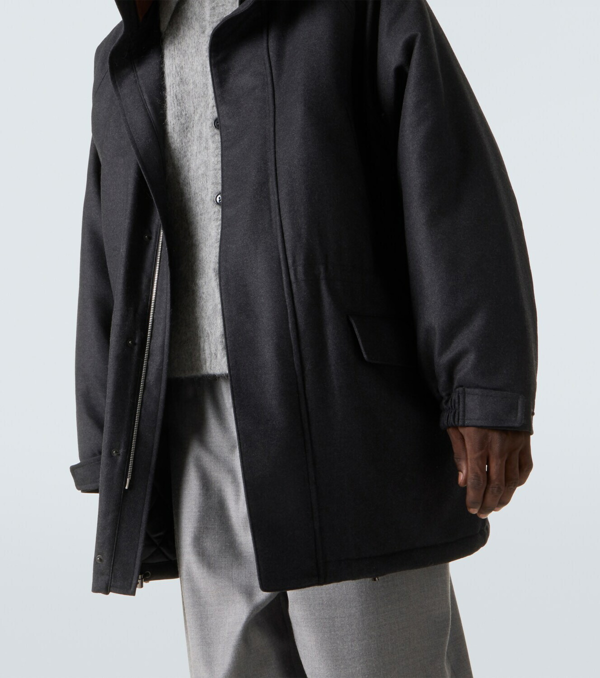 Auralee Padded wool flannel coat Auralee