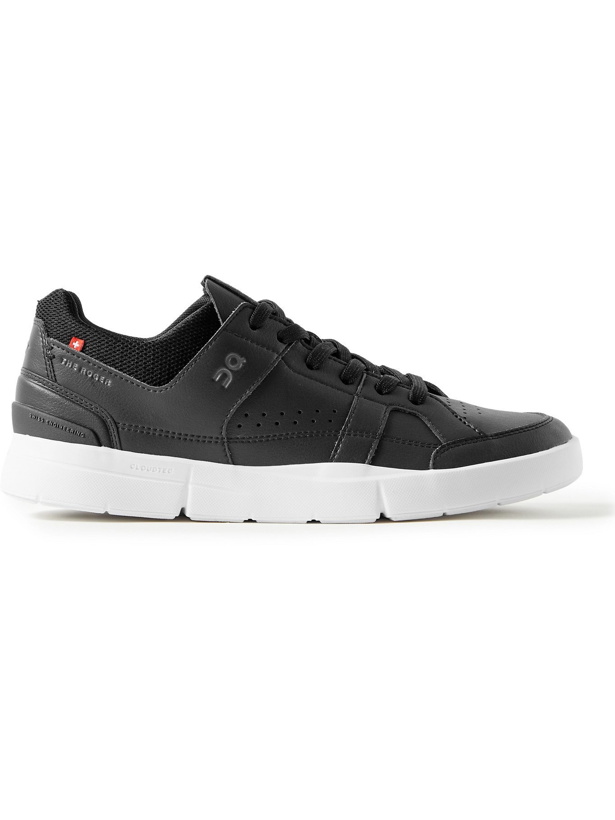 Photo: ON - The Roger Clubhouse Faux Leather and Mesh Tennis Sneakers - Black