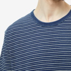 RRL Men's Stripe T-Shirt in Indigo Multi