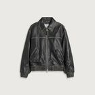 DUNST Women's Refined Leather Blouson in Brushed Black