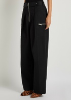 3.1 Phillip Lim Wide-leg Cotton-blend Trousers Black