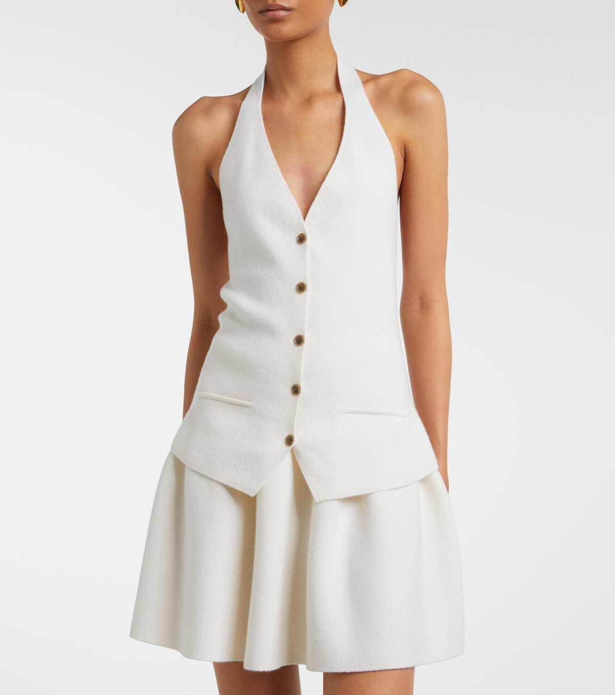 Lisa Yang Immy halterneck cashmere sweater vest