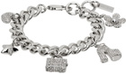 Marc Jacobs Silver 'The Pavé Mini Icon Charm' Bracelet