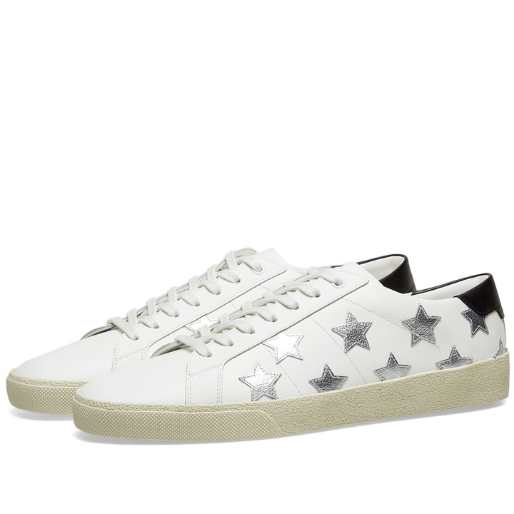 Photo: Saint Laurent SL-06 California Star Low Sneaker White, White & Black