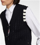 Thom Browne - Open-work wool sweater vest
