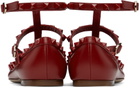 Valentino Garavani Red Rockstud Ballerina Flats