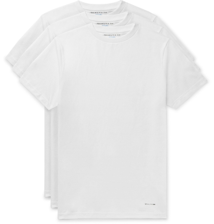 Photo: 1017 ALYX 9SM - Three-Pack Cotton-Blend Jersey T-Shirts - White