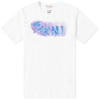 Marni Men's Watercolour Logo T-Shirt in Lily White