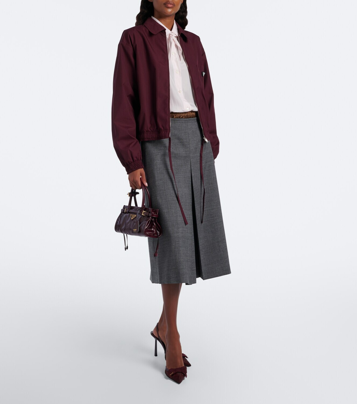 Prada Prada Bonnie Mini leather top-handle bag