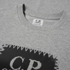 C.P. Company Undersixteen Men's Block Logo Tee in Grey Melange
