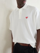 Human Made - Logo-Detailed Cotton-Piqué Polo Shirt - White