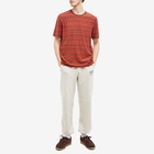 Folk Men's Hazy Stripe T-Shirt in Pepper