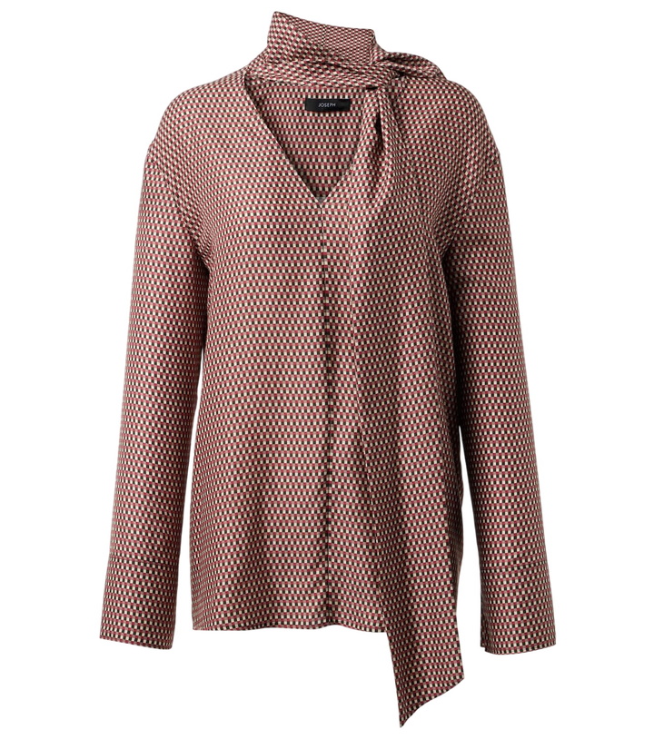 Photo: Joseph Scarf-detail printed silk blouse