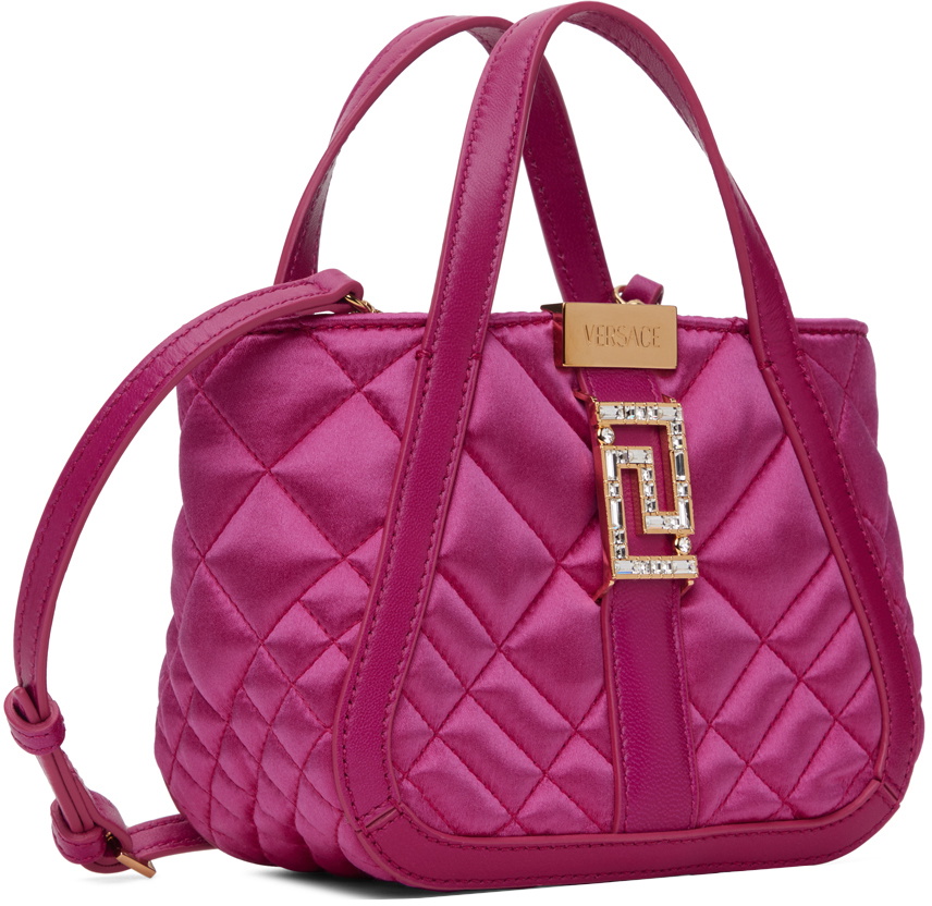 Versace Pink Greca Goddess Velvet Mini Bag