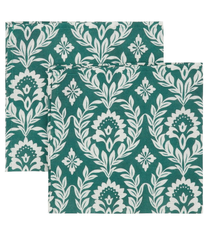 Photo: La DoubleJ Green Garland Large set of 2 napkins