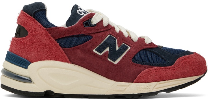 Photo: New Balance Red Made In USA 990v2 Sneakers