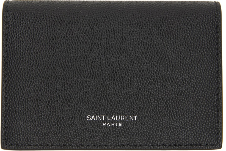 Photo: Saint Laurent Black Bifold Card Holder