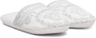 Versace White 'I Heart Baroque' Slippers