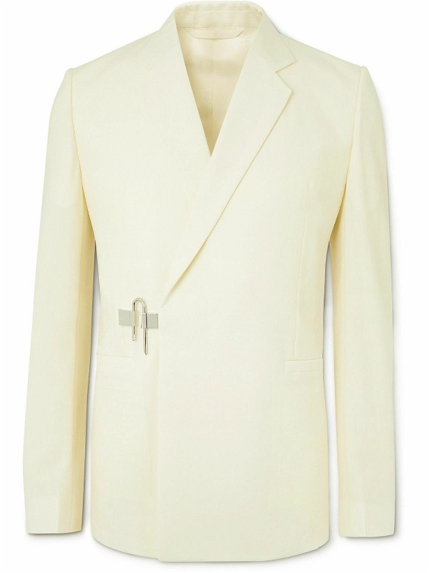 Photo: Givenchy - Slim-Fit Wool and Mohair-Blend Blazer - Neutrals