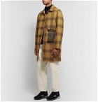 The Workers Club - Reversible Checked Wool and Cotton-Twill Coat - Brown