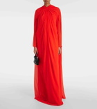 Givenchy Caped embellished silk gown