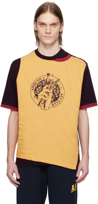 Photo: AMBUSH Black & Yellow Front Layered T-shirt